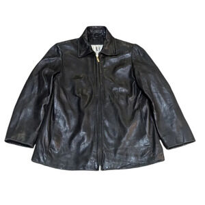 Vintage LNR Genuine Leather Jacket Gorgeous Supple Size Small Petite Y2K